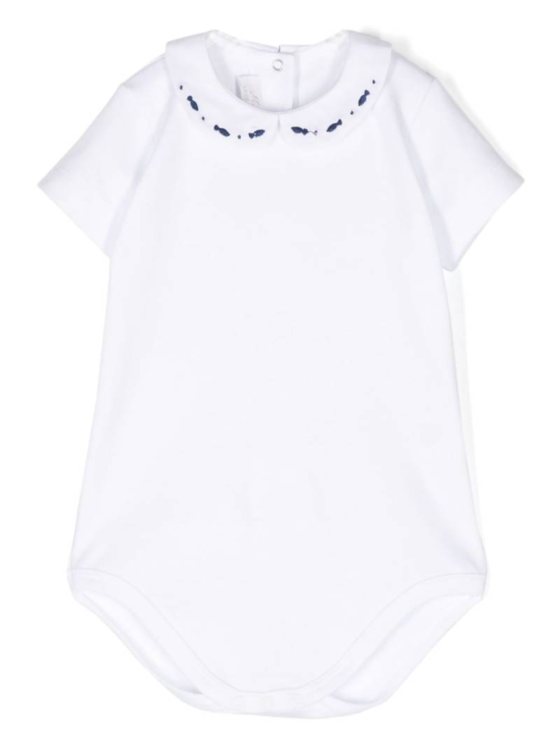 Mariella Ferrari fish-embroidered cotton body - White von Mariella Ferrari