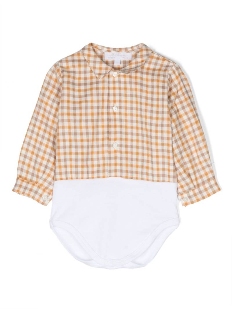 Mariella Ferrari long-sleeve checked shirt body - Neutrals von Mariella Ferrari