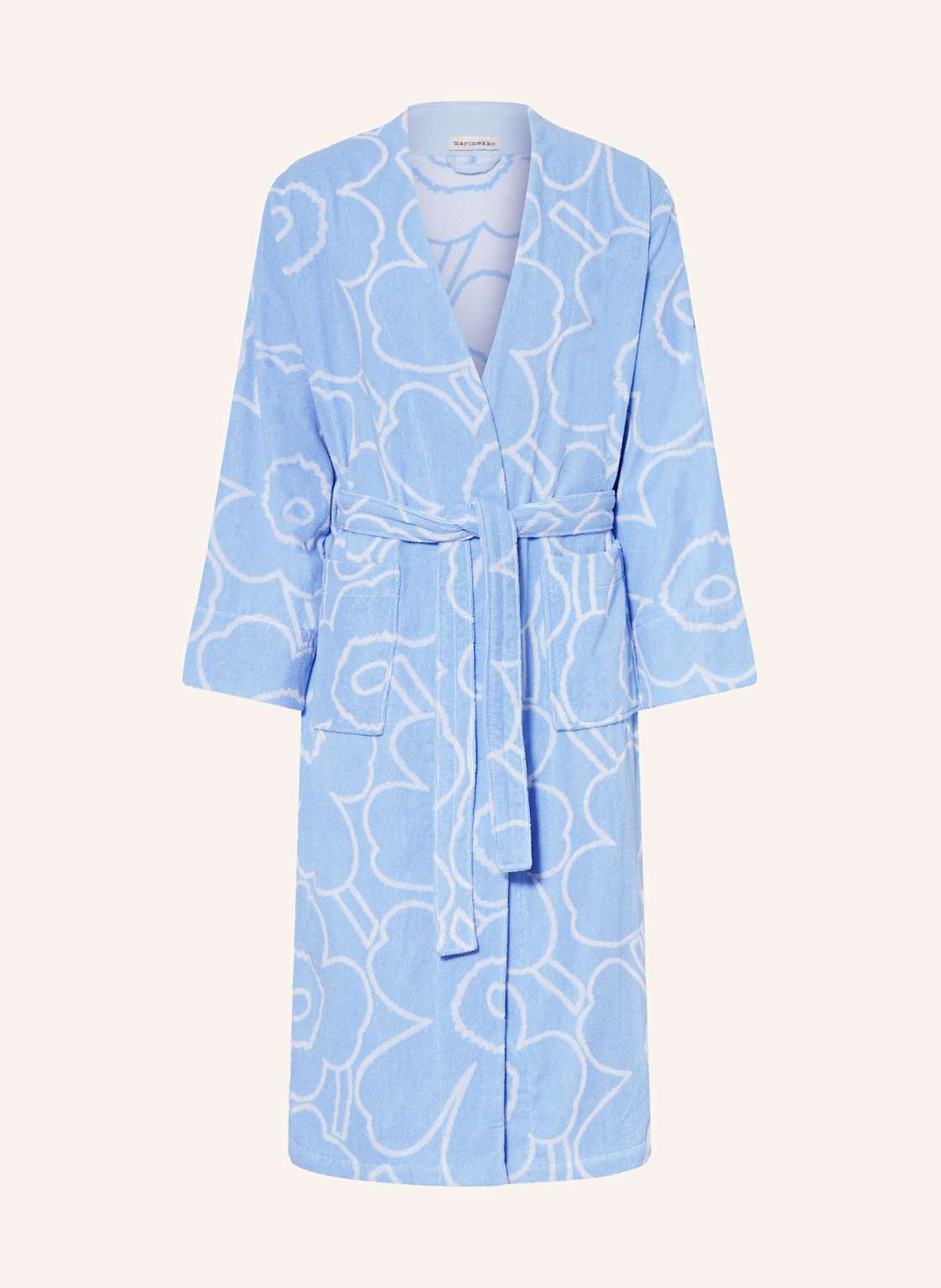 Marimekko Unisex-Bademantel Piirto Unikko blau Marimekko Unisex-Bademantel Piirto Unikko blau von Marimekko