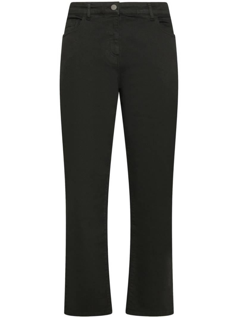 Marina Rinaldi button-fastening tapered trousers - Black von Marina Rinaldi