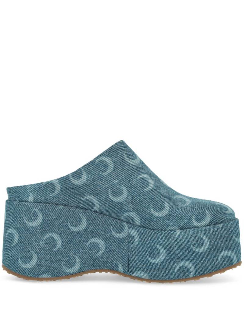 Marine Serre 85mm Moon slippers - Blue von Marine Serre