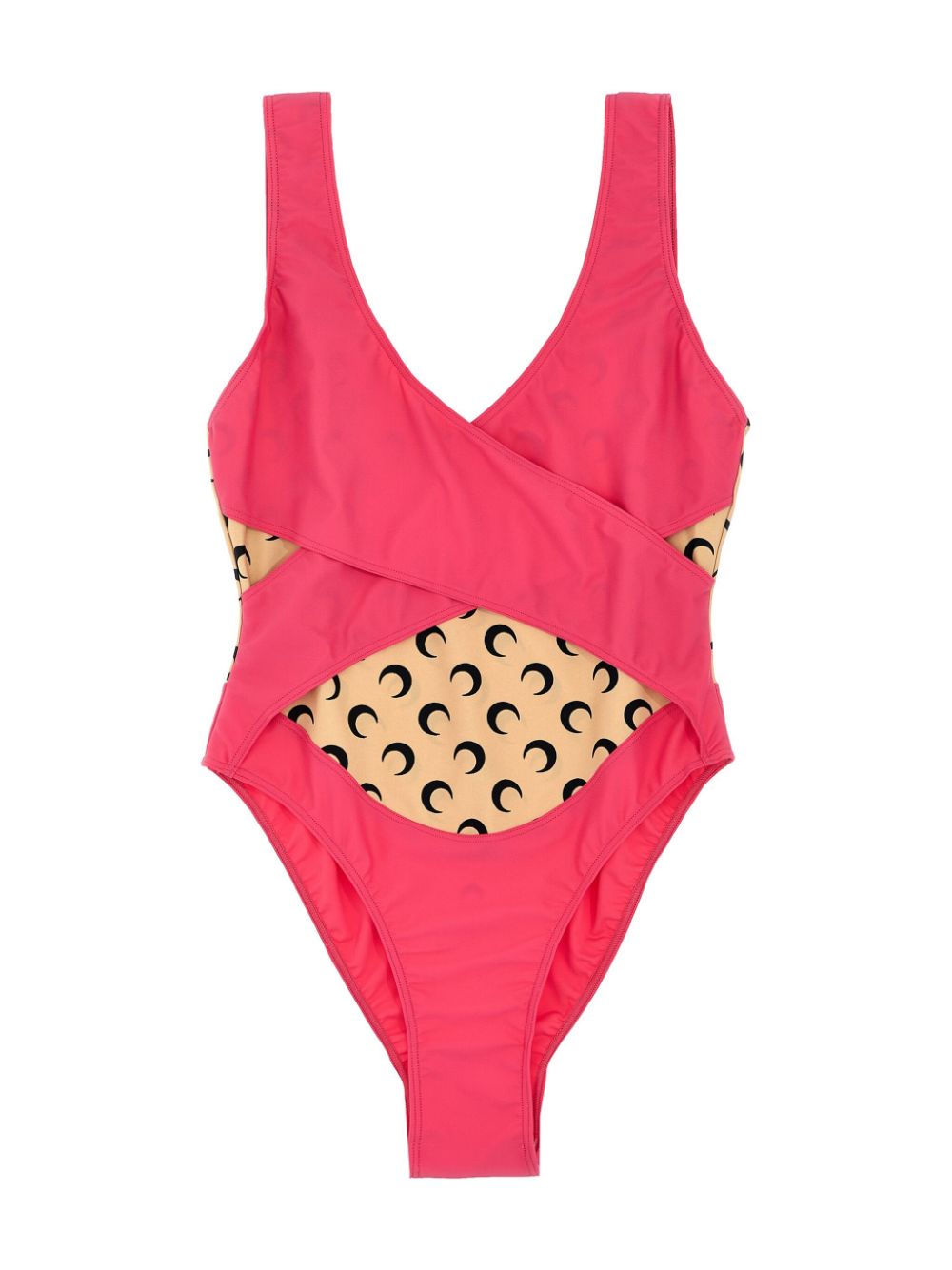 Marine Serre All Over Moon swimsuit - Pink von Marine Serre