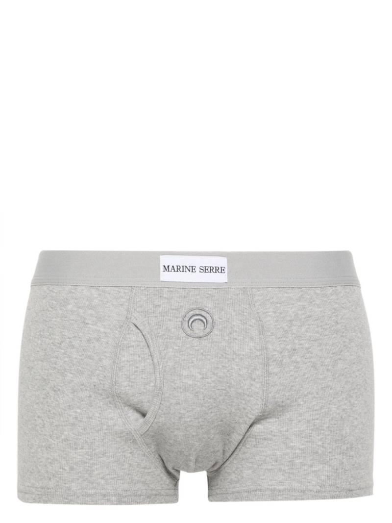 Marine Serre Crescent Moon-embroidered boxers - Grey von Marine Serre