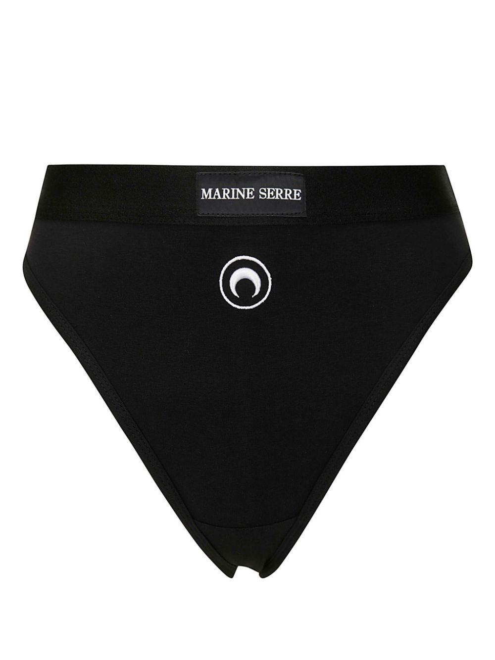 Marine Serre Crescent Moon-embroidered briefs - Black von Marine Serre