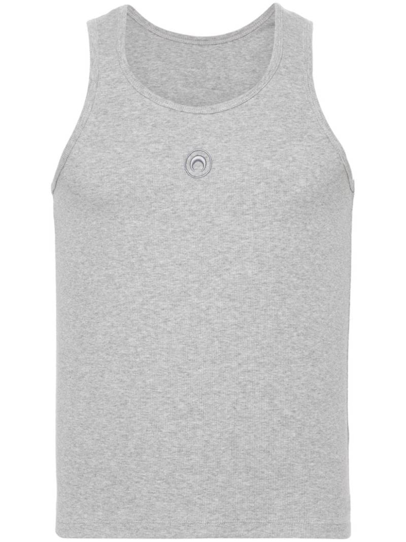 Marine Serre Crescent Moon-embroidered tank top - Grey von Marine Serre