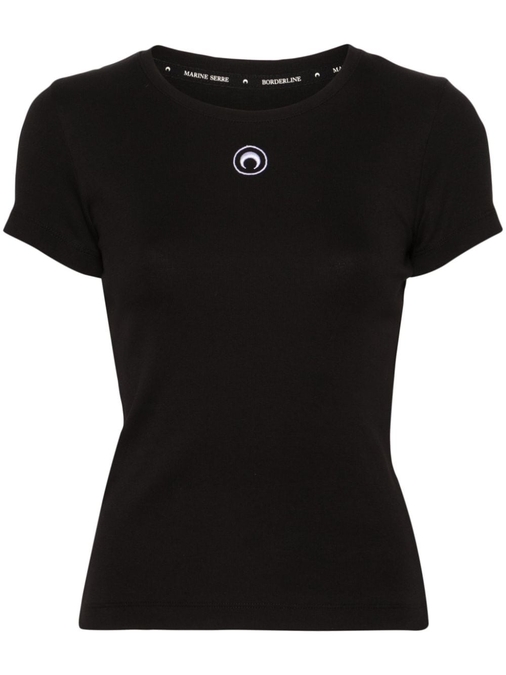 Marine Serre Crescent Moon organic-cotton T-shirt - Black von Marine Serre