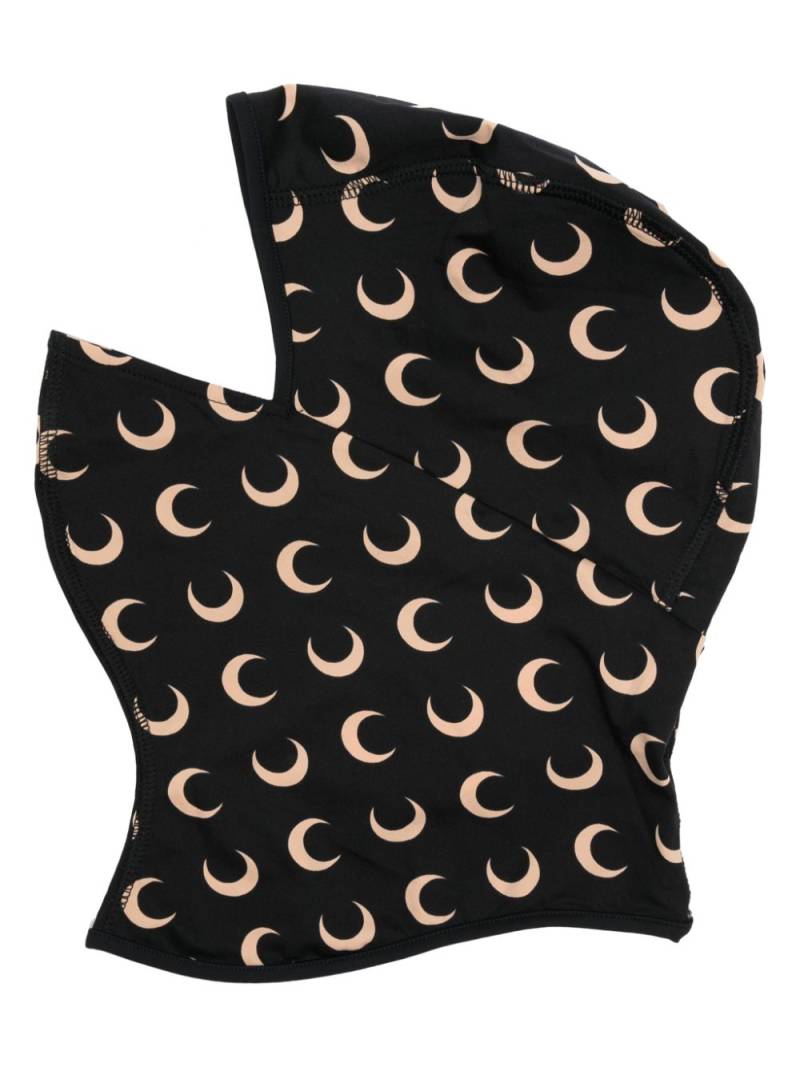 Marine Serre Crescent Moon-print balaclava - Black von Marine Serre