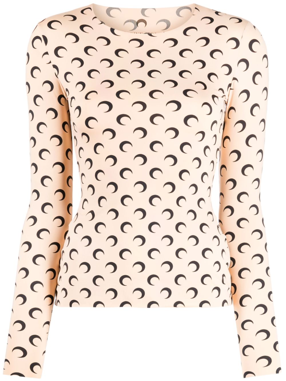 Marine Serre Crescent Moon-print top - Neutrals von Marine Serre