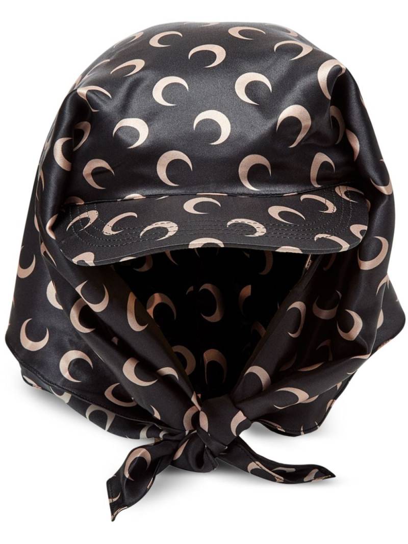 Marine Serre Crescent Moon silk cap - Black von Marine Serre