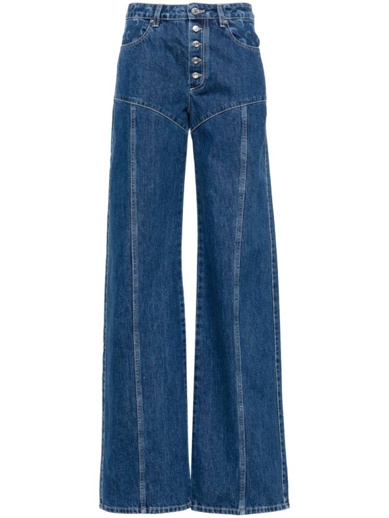 Marine Serre Deadstock wide-leg jeans - Blue von Marine Serre