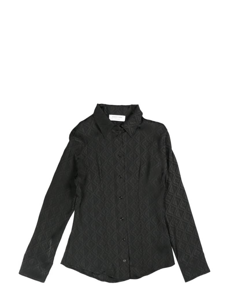 Marine Serre Moon Diamant jacquard shirt - Black von Marine Serre