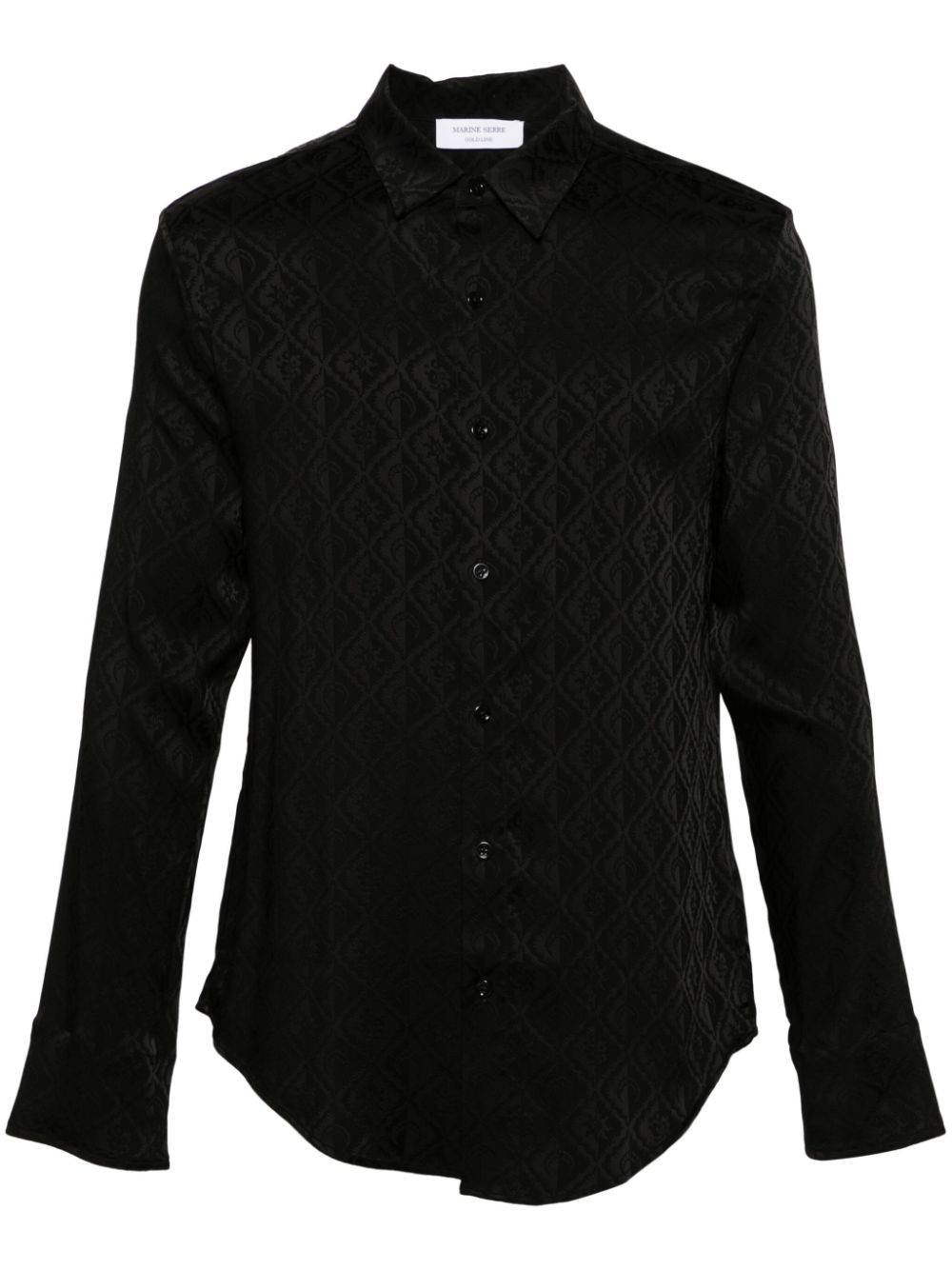 Marine Serre Moon Diamant jacquard shirt - Black von Marine Serre