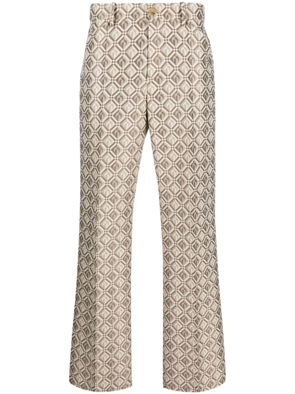 Marine Serre Moon Diamant straight-leg trousers - Neutrals von Marine Serre