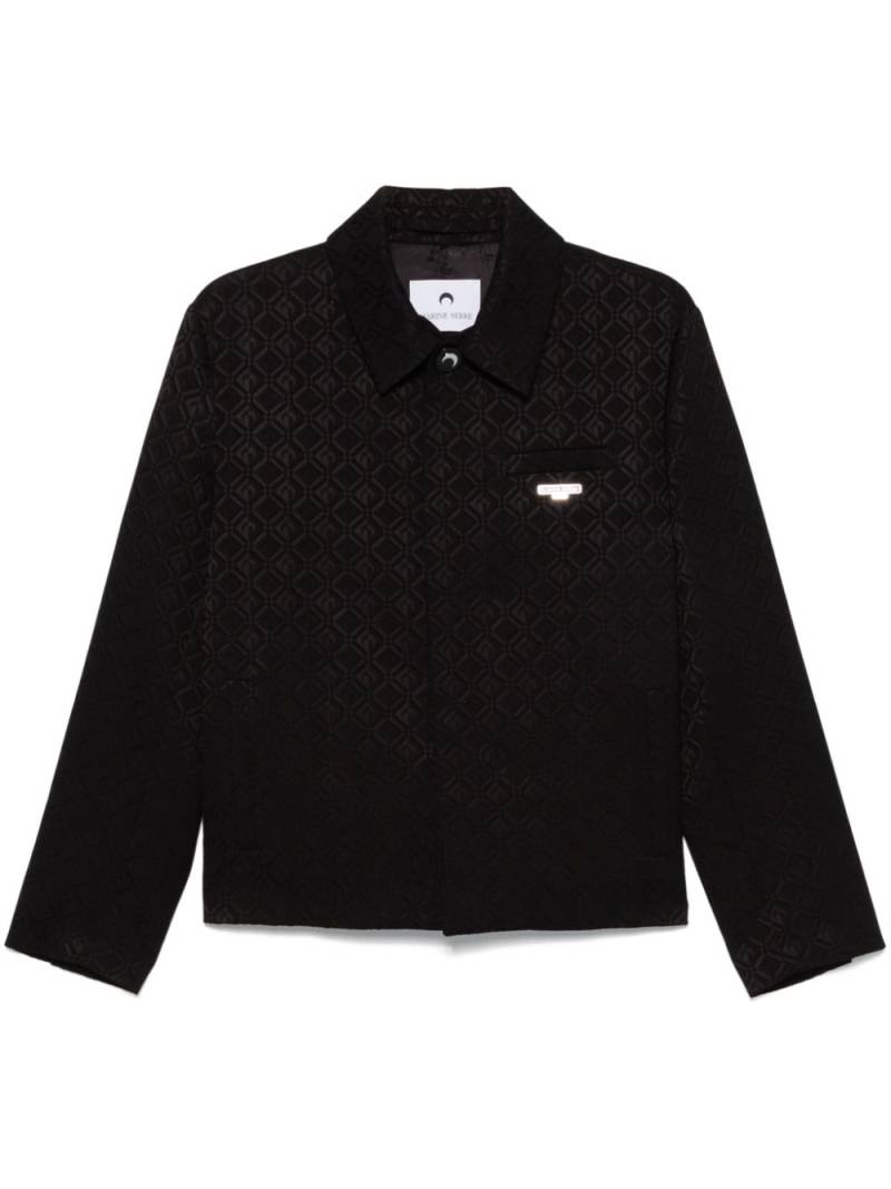 Marine Serre Moon Diamond jacquard jacket - Black von Marine Serre