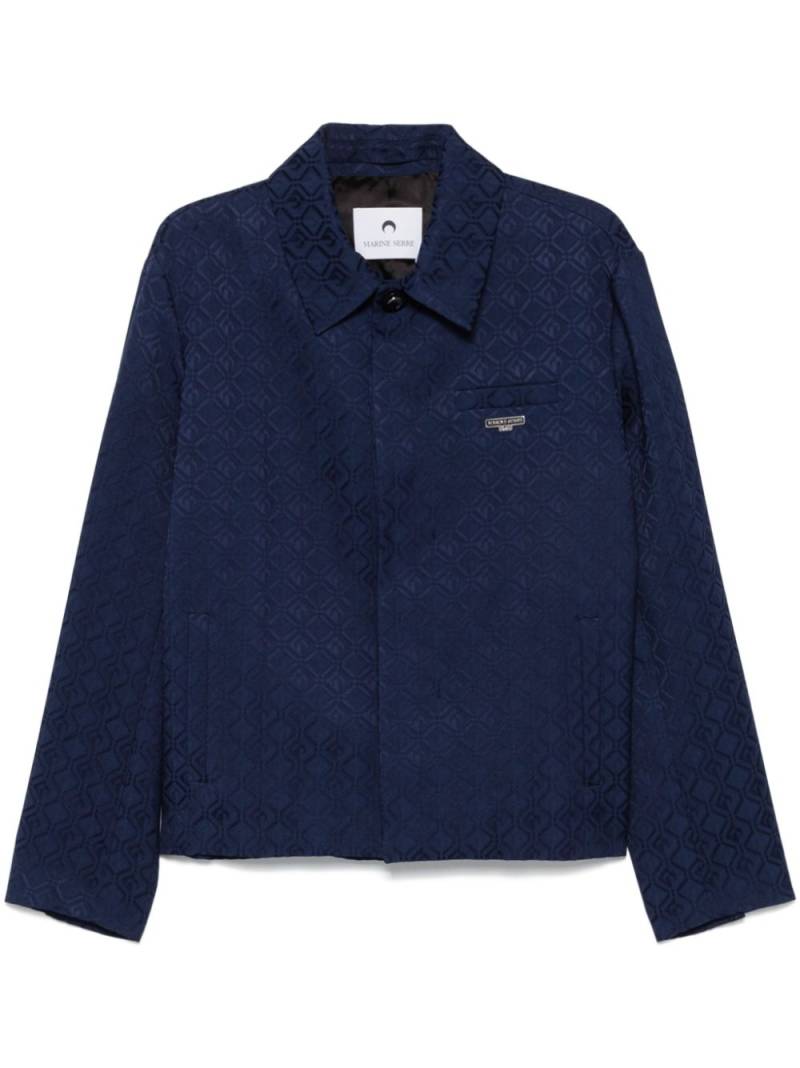 Marine Serre Moon Diamond jacquard jacket - Blue von Marine Serre