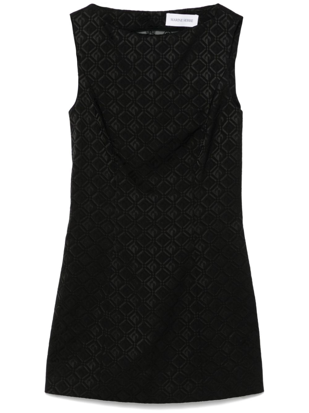 Marine Serre Moon Diamond-jacquard mini dress - Black von Marine Serre