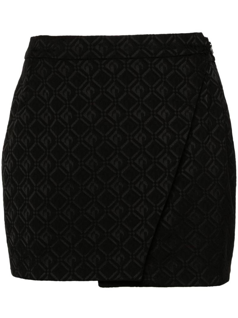 Marine Serre Moon Diamont jacquard miniskirt - Black von Marine Serre