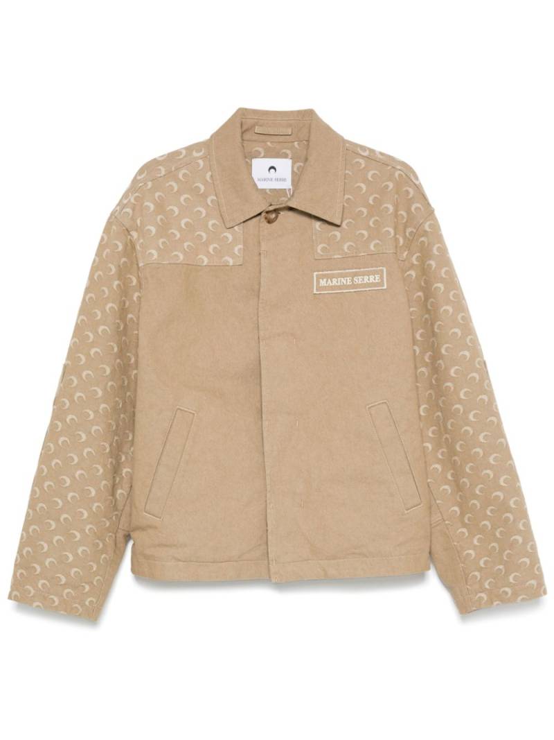 Marine Serre Moon-jacquard twill jacket - Neutrals von Marine Serre