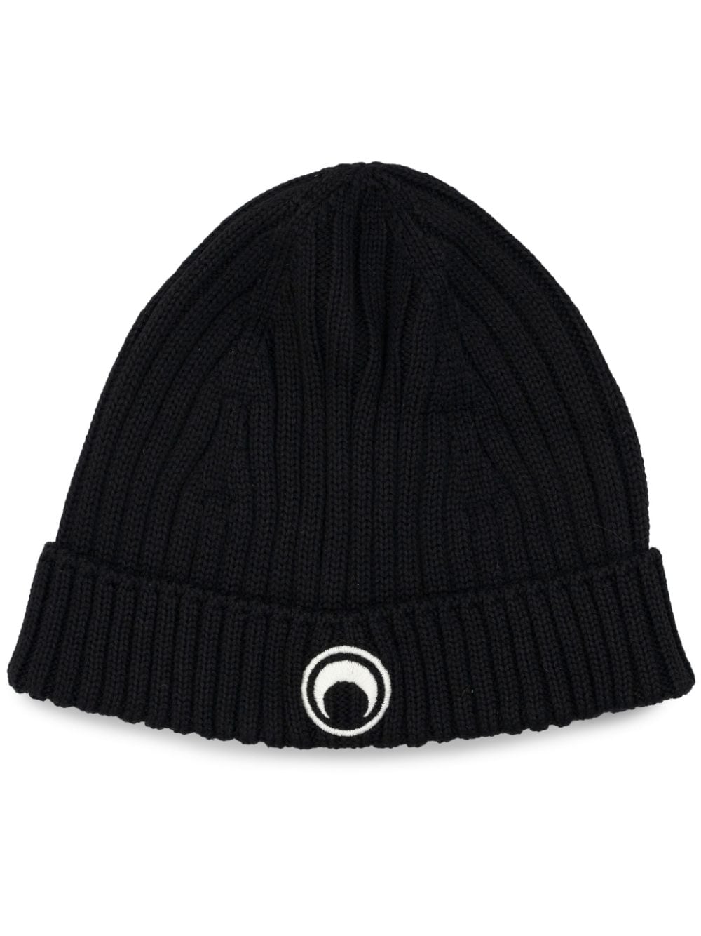 Marine Serre Moon logo knitted beanie - Black von Marine Serre