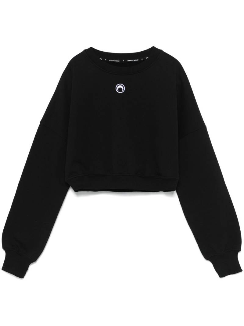 Marine Serre Moon-logo sweatshirt - Black von Marine Serre