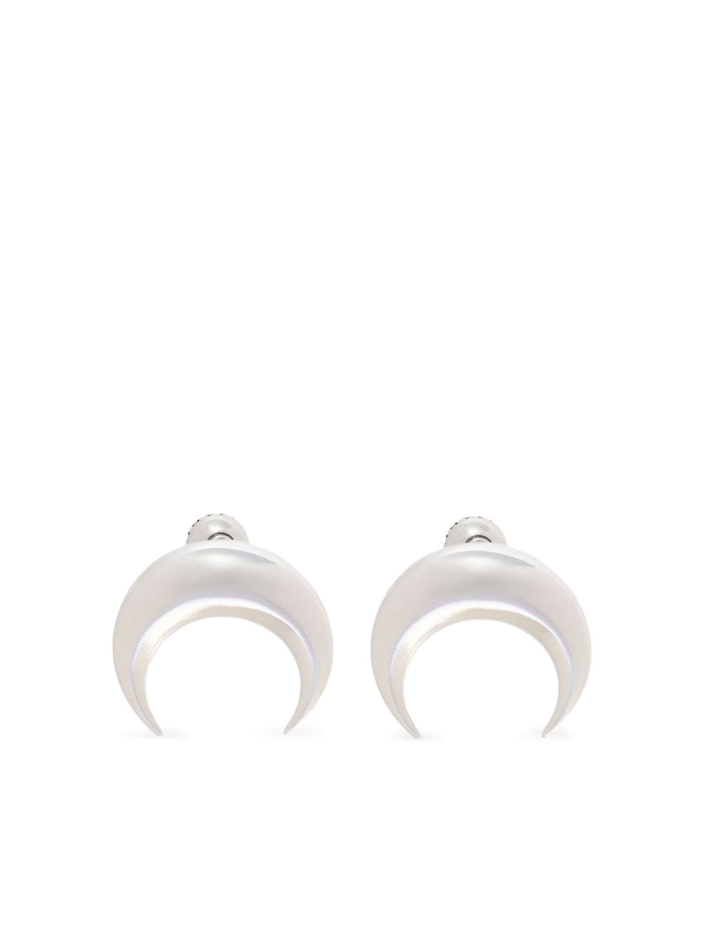 Marine Serre Moon polished earrings - Silver von Marine Serre