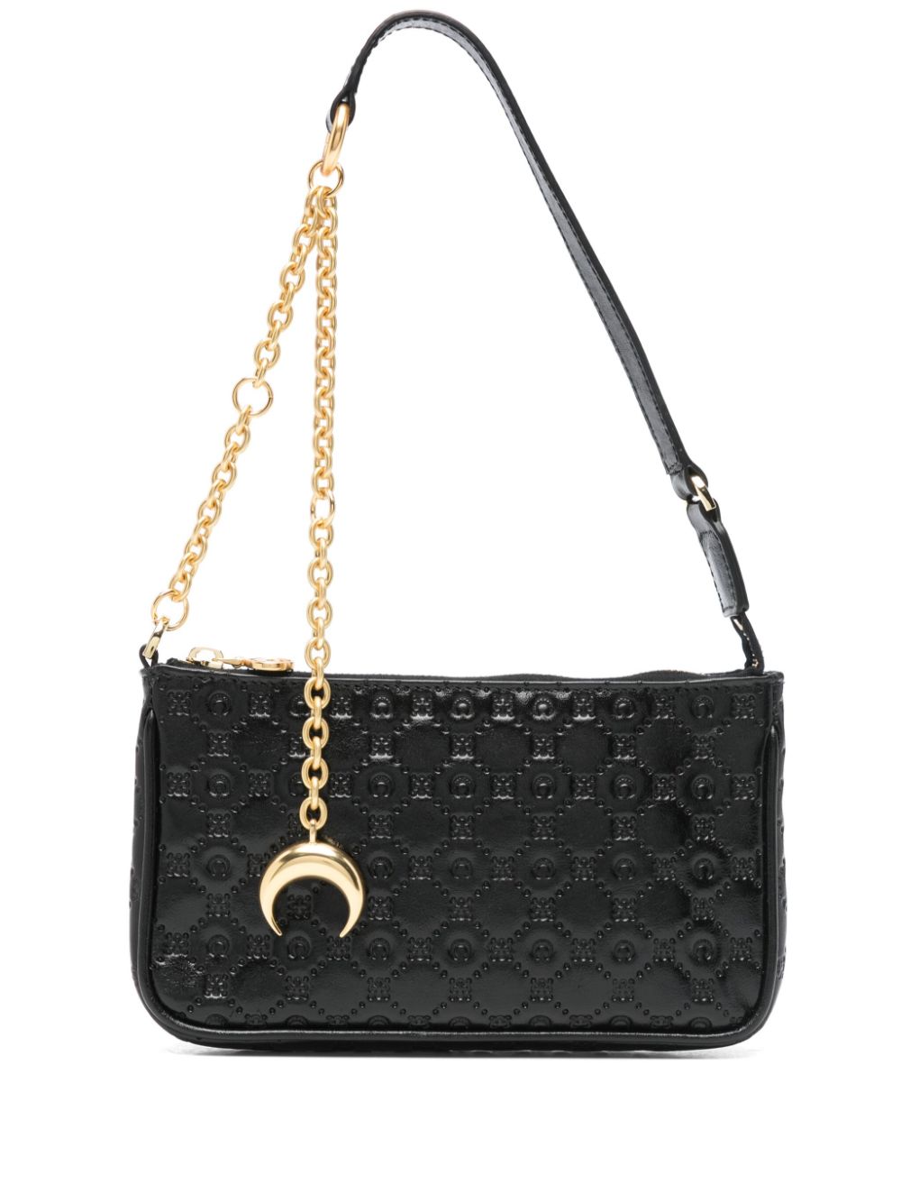 Marine Serre Moonogram-embossed shoulder bag - Black von Marine Serre