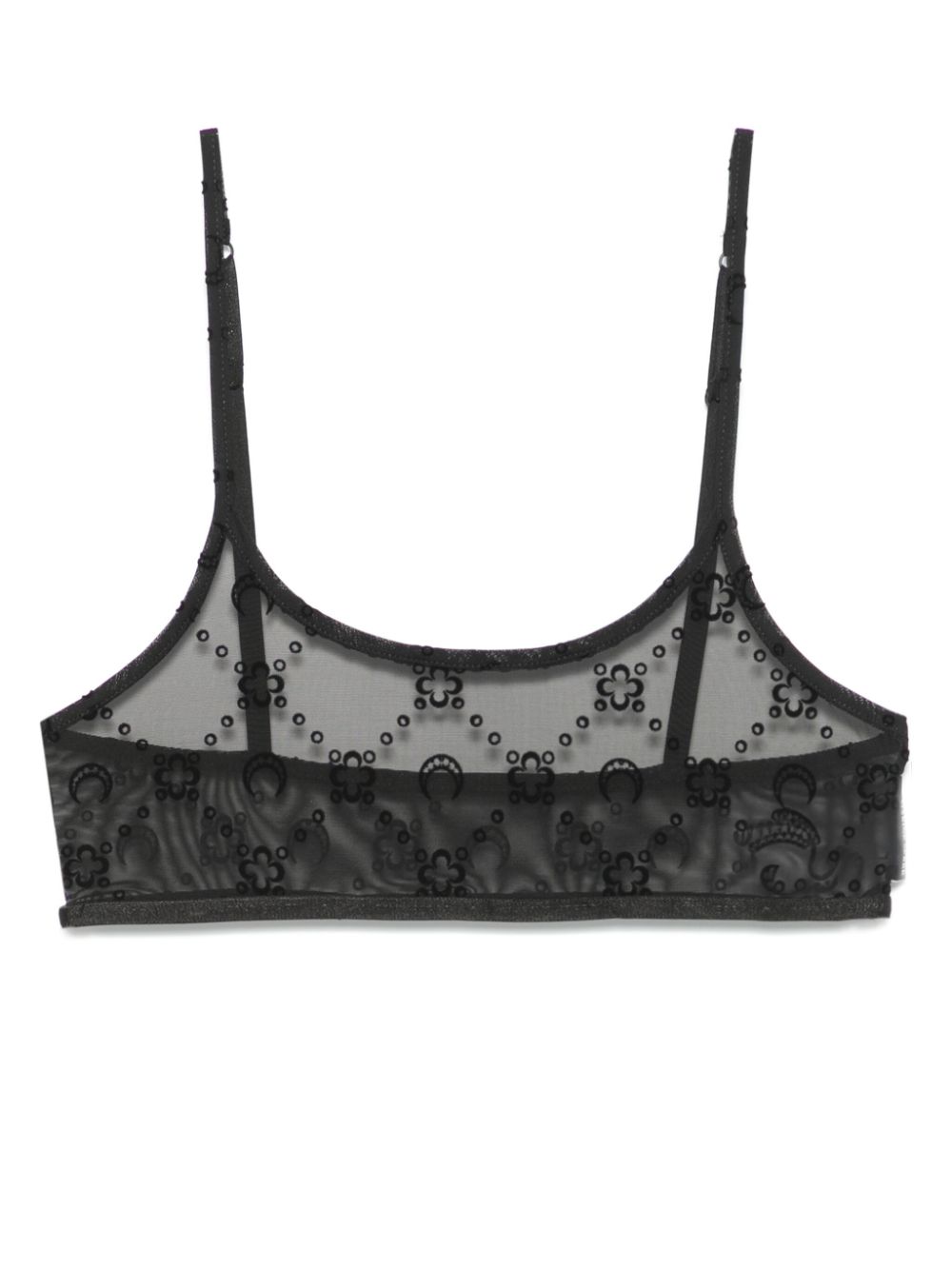 Marine Serre Moonogram mesh bra - Black von Marine Serre