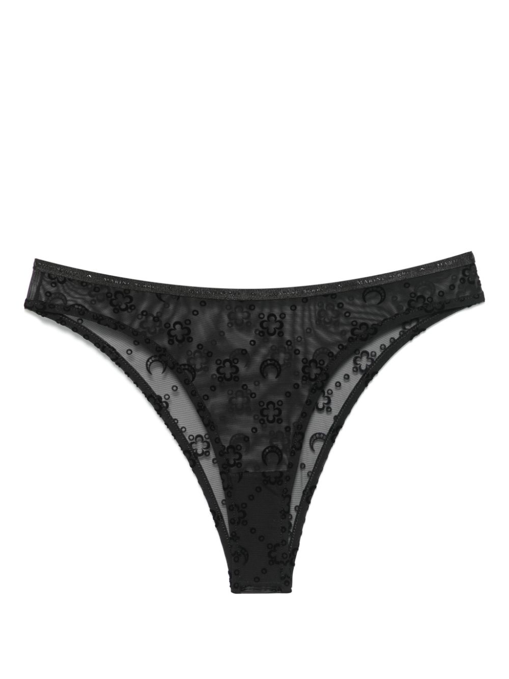 Marine Serre Moonogram mesh briefs - Black von Marine Serre