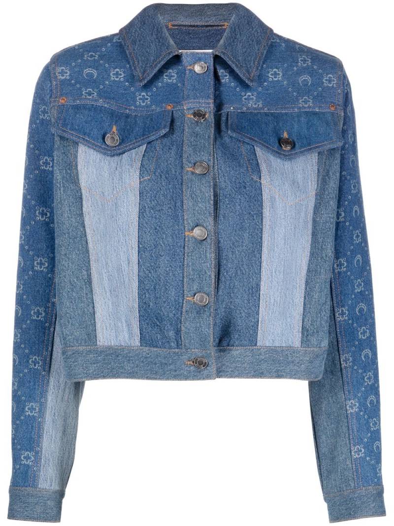 Marine Serre Regenerated denim jacket - Blue von Marine Serre