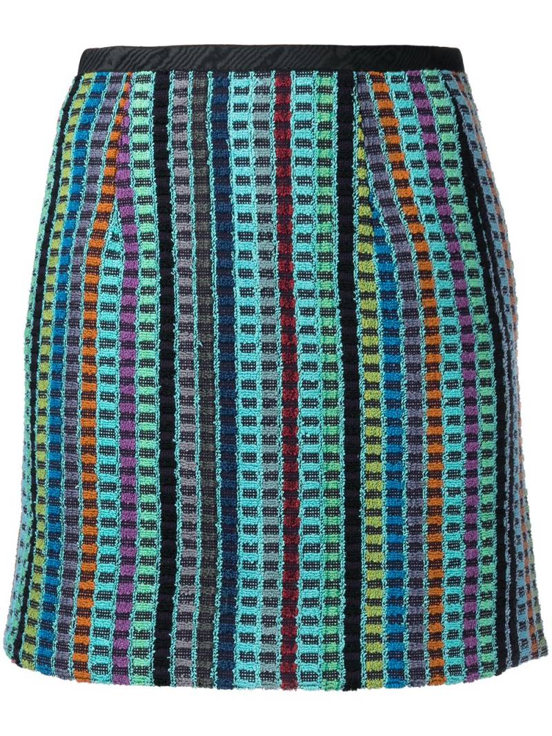 Marine Serre Terry Kitchen Towels mini skirt - Multicolour von Marine Serre