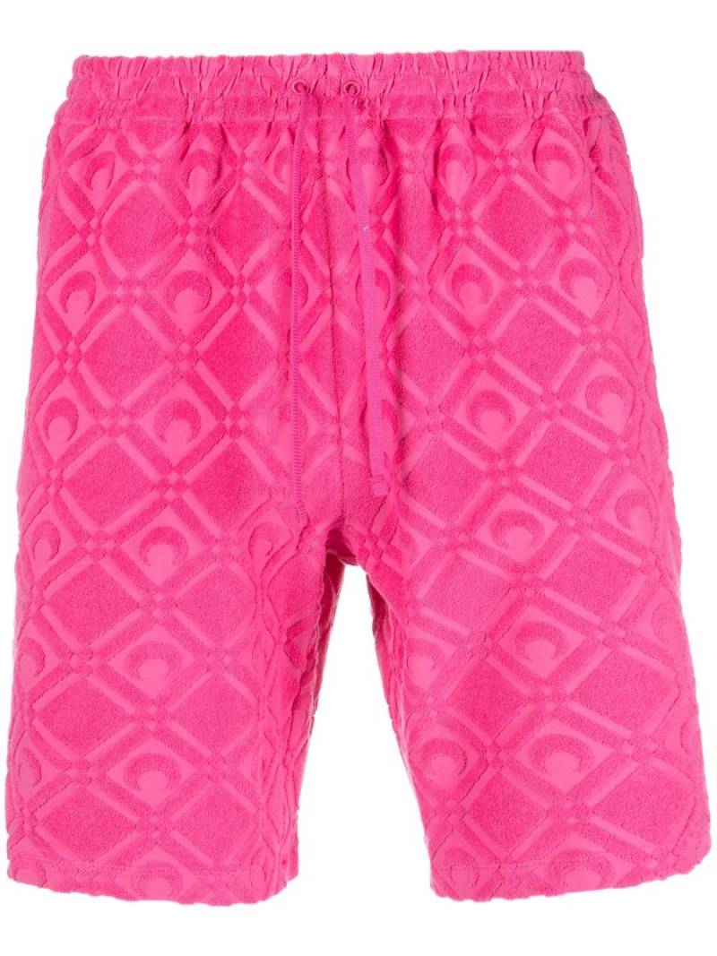 Marine Serre crescent moon print shorts - Pink von Marine Serre