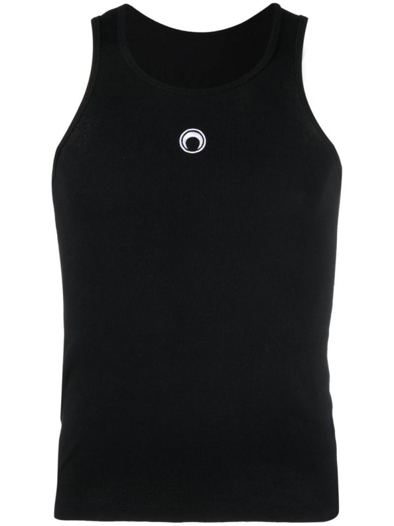 Marine Serre embroidered-logo tank top - Black von Marine Serre