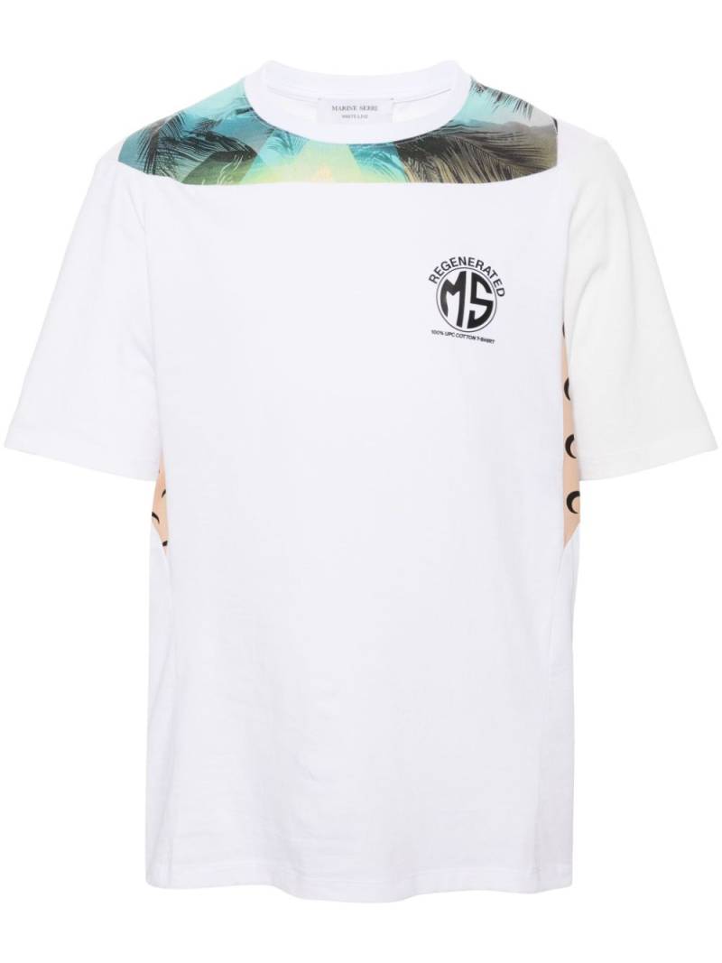 Marine Serre graphic-print cotton T-shirt - White von Marine Serre