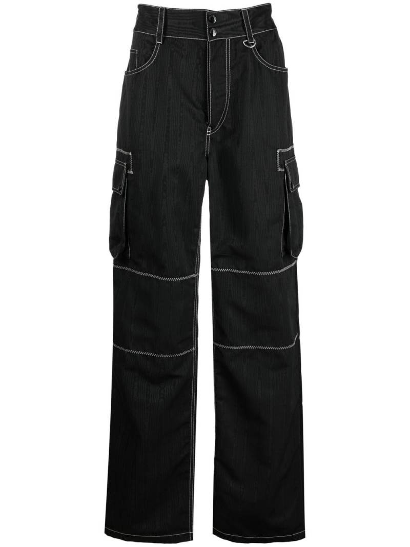 Marine Serre high-rise cargo pants - Black von Marine Serre