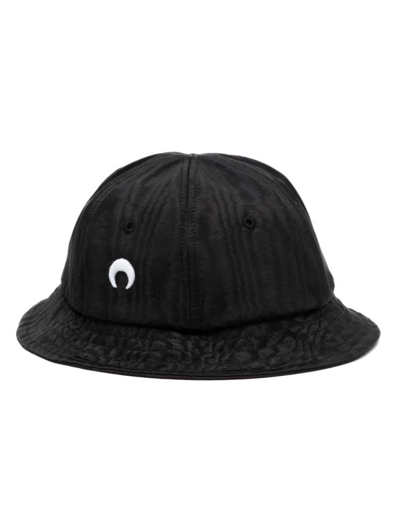 Marine Serre logo-embroidered bucket hat - Black von Marine Serre