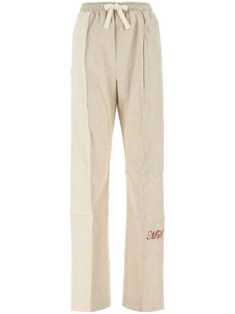 Marine Serre logo-embroidered track pants - Neutrals von Marine Serre