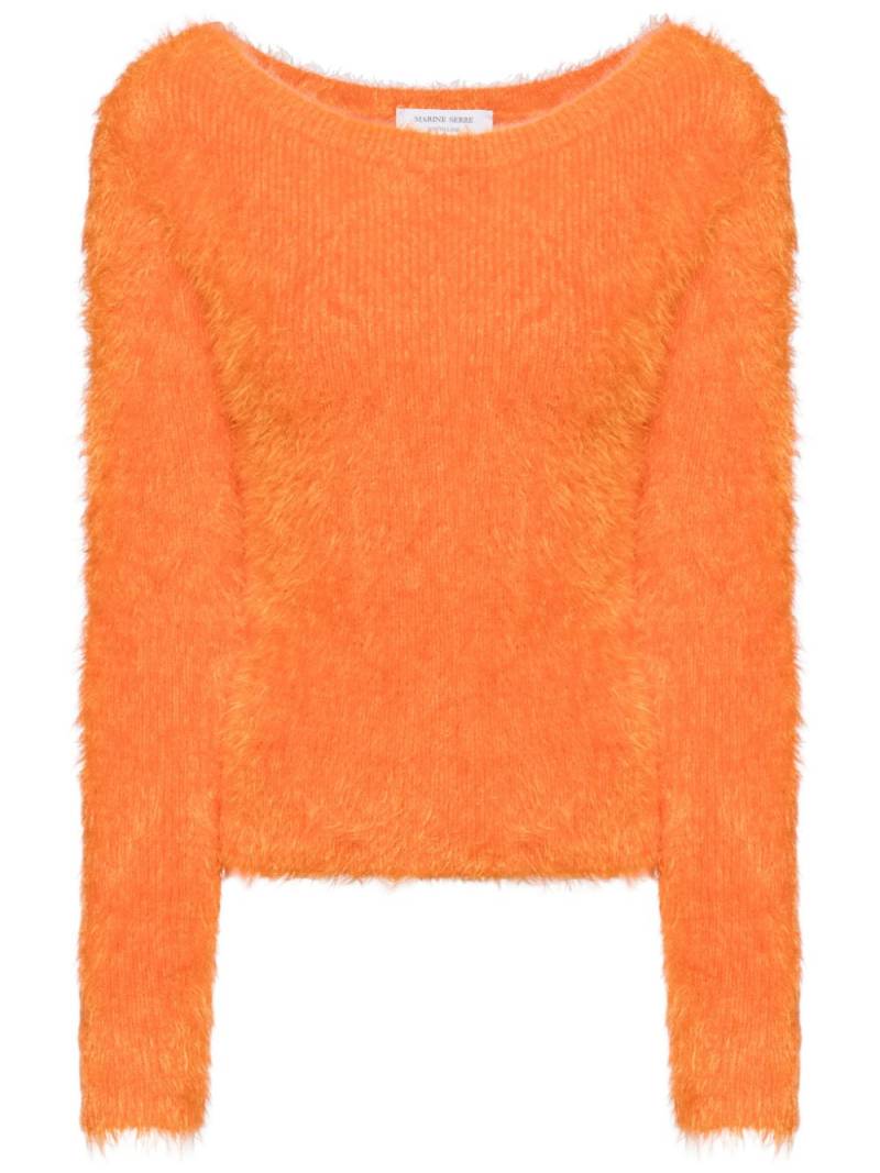 Marine Serre logo-intarsia jumper - Orange von Marine Serre