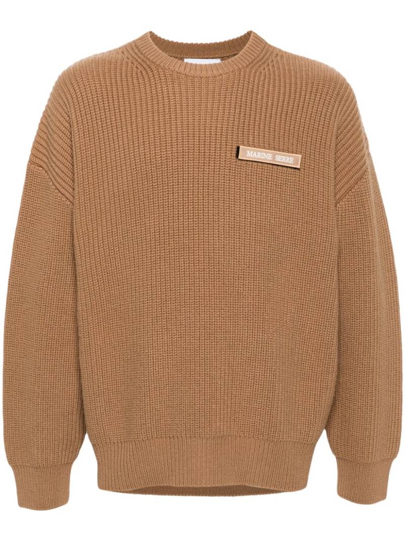 Marine Serre merino sweater - Neutrals von Marine Serre