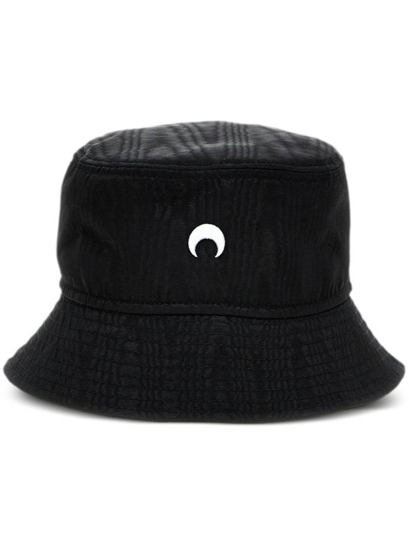 Marine Serre moire-effect bucket hat - Black von Marine Serre