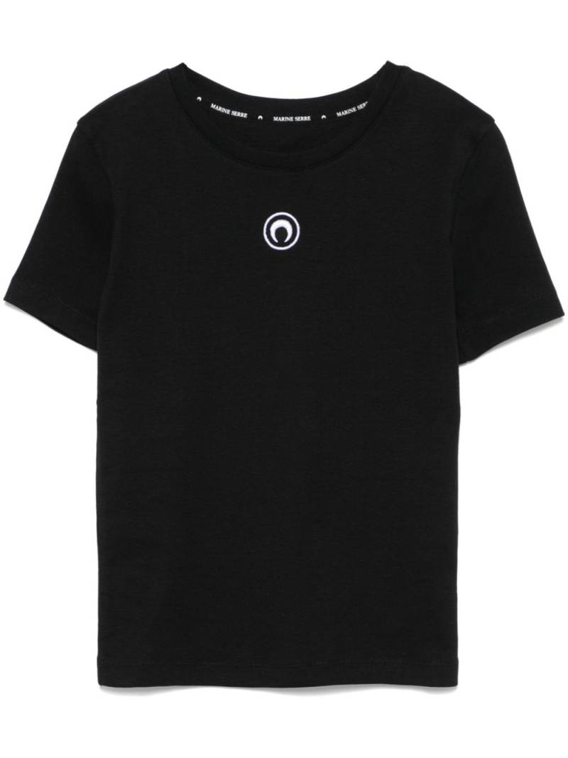 Marine Serre moon logo T-shirt - Black von Marine Serre