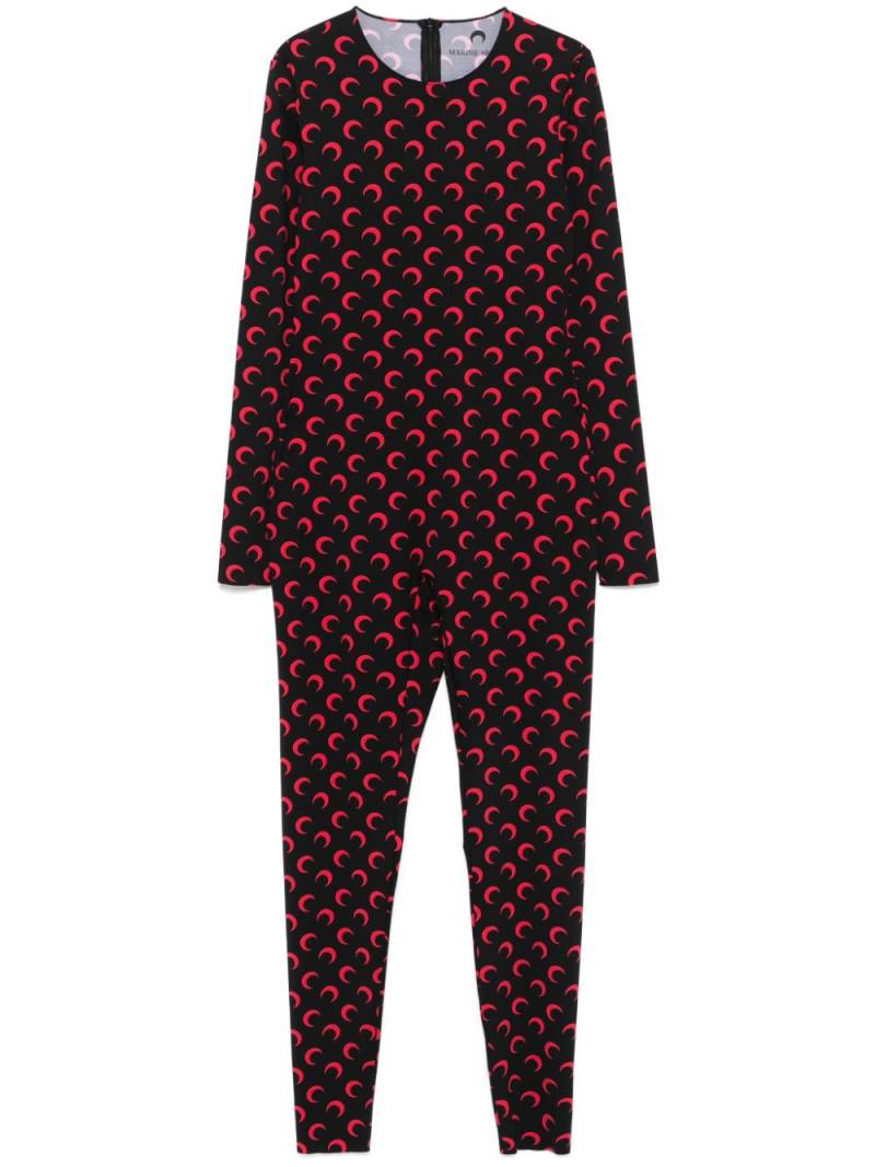 Marine Serre moon-print jumpsuit - Black von Marine Serre