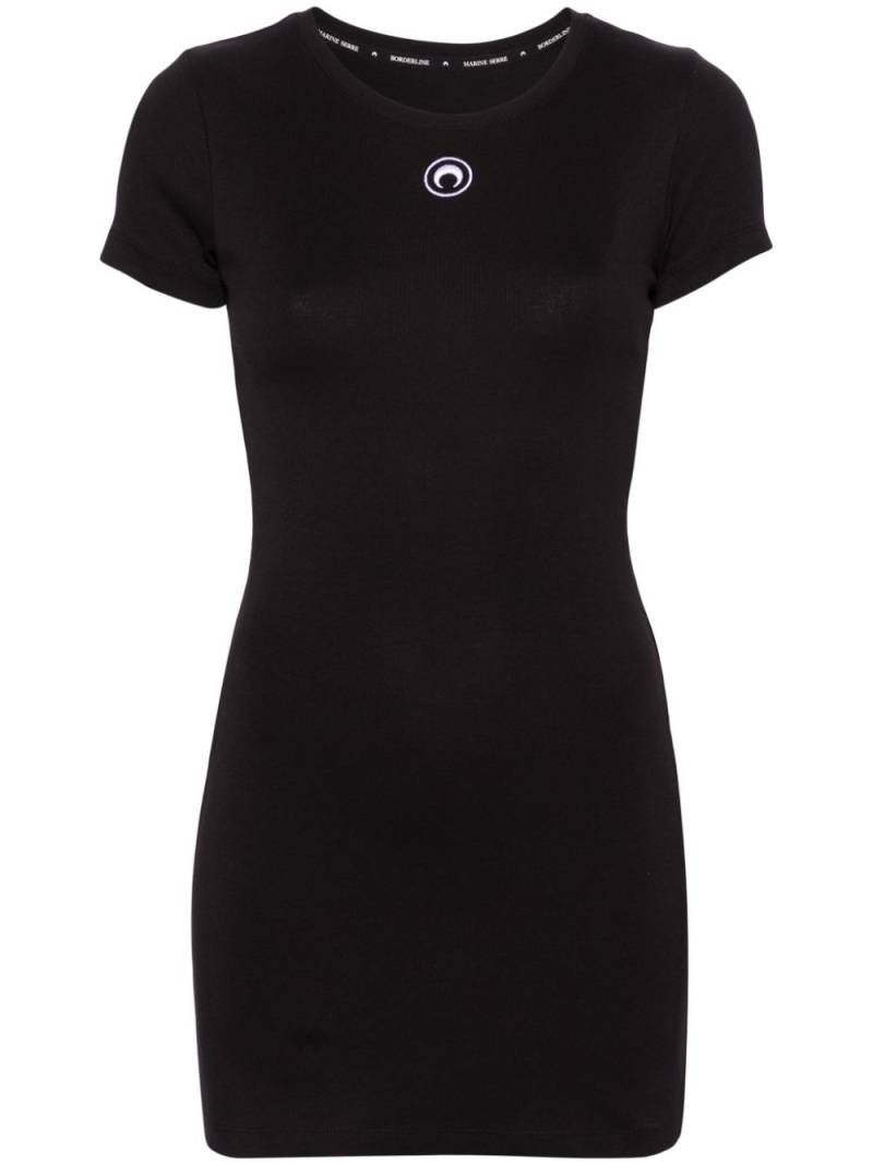 Marine Serre organic-cotton T-shirt dress - Black von Marine Serre