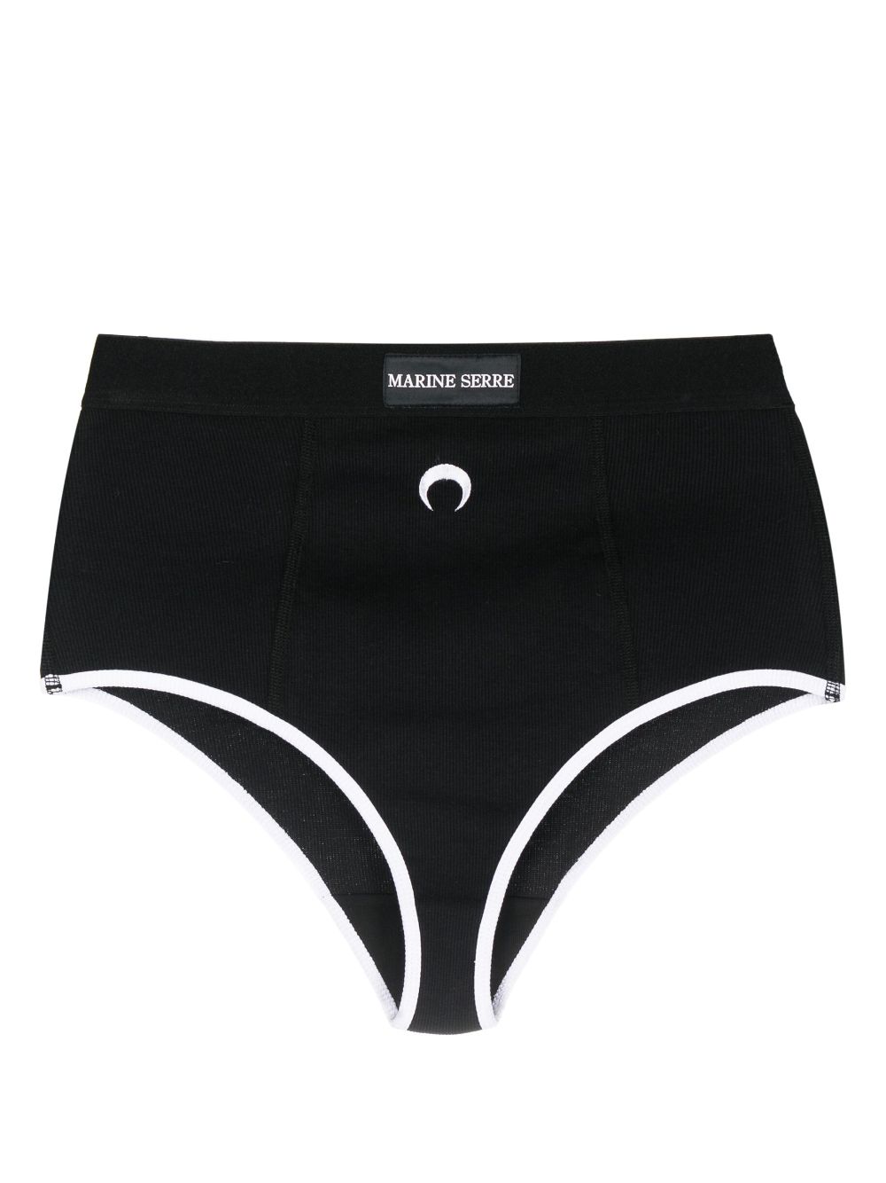 Marine Serre Crescent Moon organic cotton briefs - Black von Marine Serre