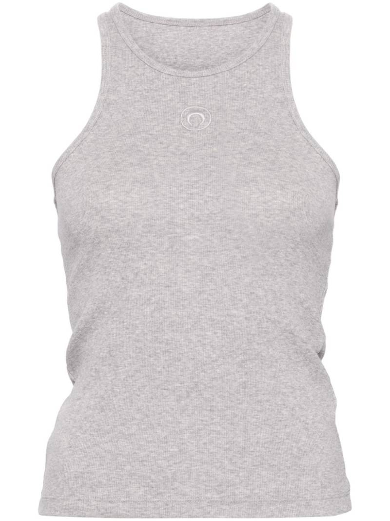 Marine Serre organic cotton ribbed tank top - Grey von Marine Serre