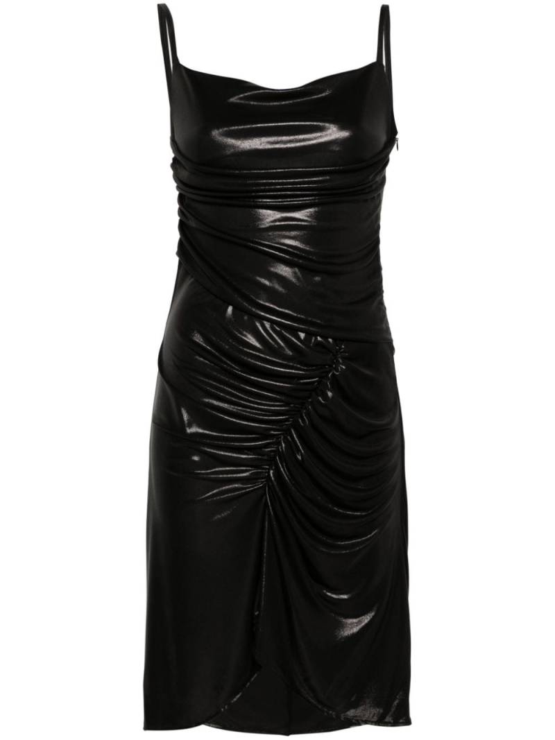 Marine Serre panelled draped minidress - Black von Marine Serre