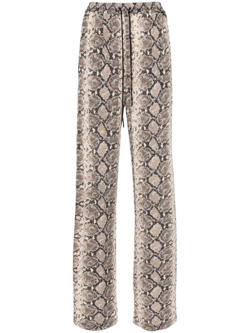 Marine Serre python-print trousers - Neutrals von Marine Serre