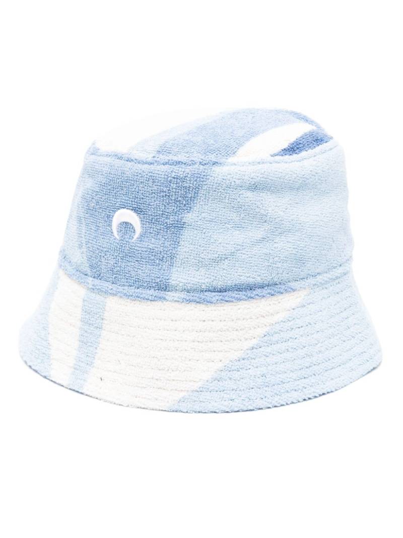 Marine Serre regenerated-towels bucket hat - Blue von Marine Serre