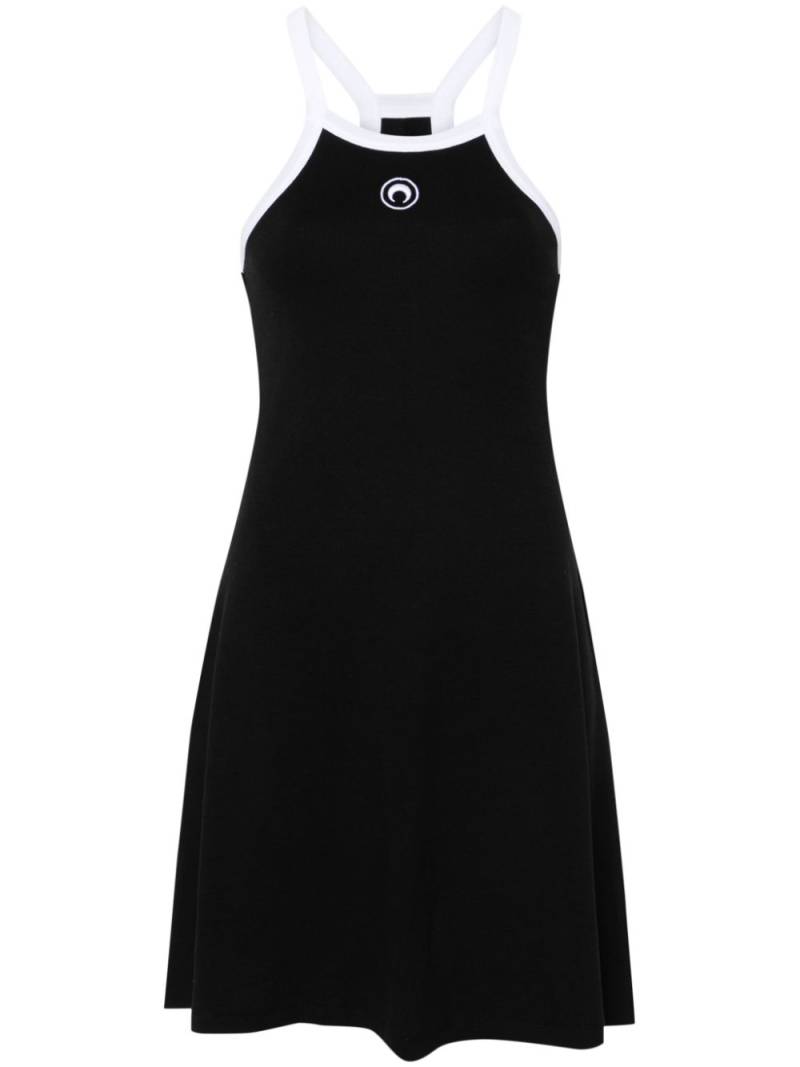 Marine Serre ribbed flared mini dres - Black von Marine Serre