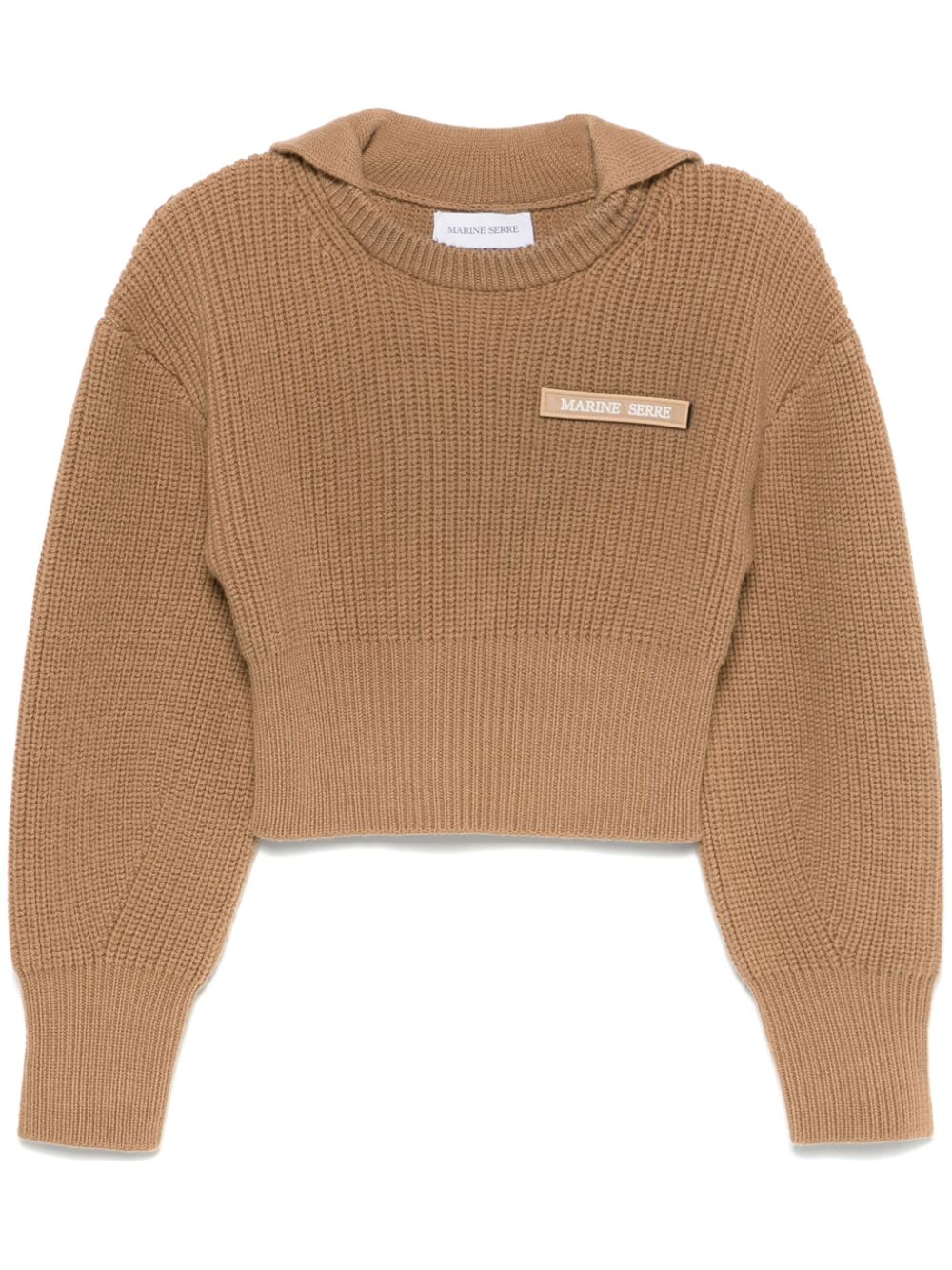 Marine Serre sailor-collar sweater - Brown von Marine Serre