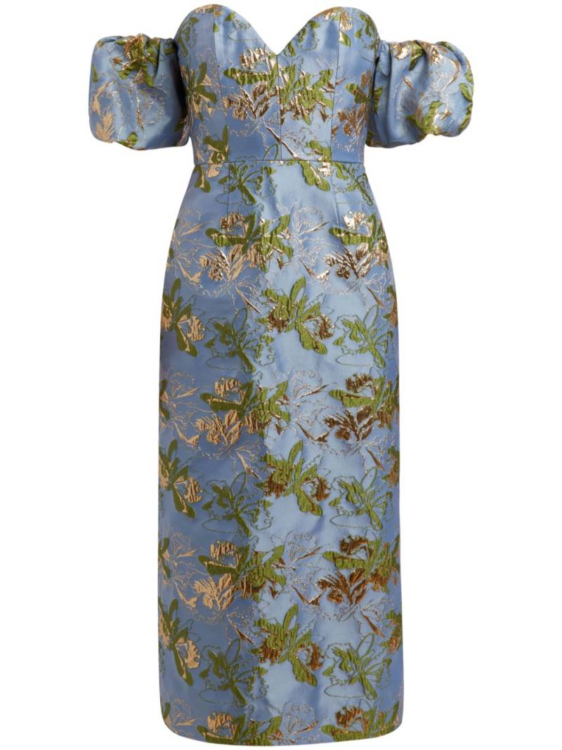 Markarian Adelaide floral-jacquard dress - Blue von Markarian